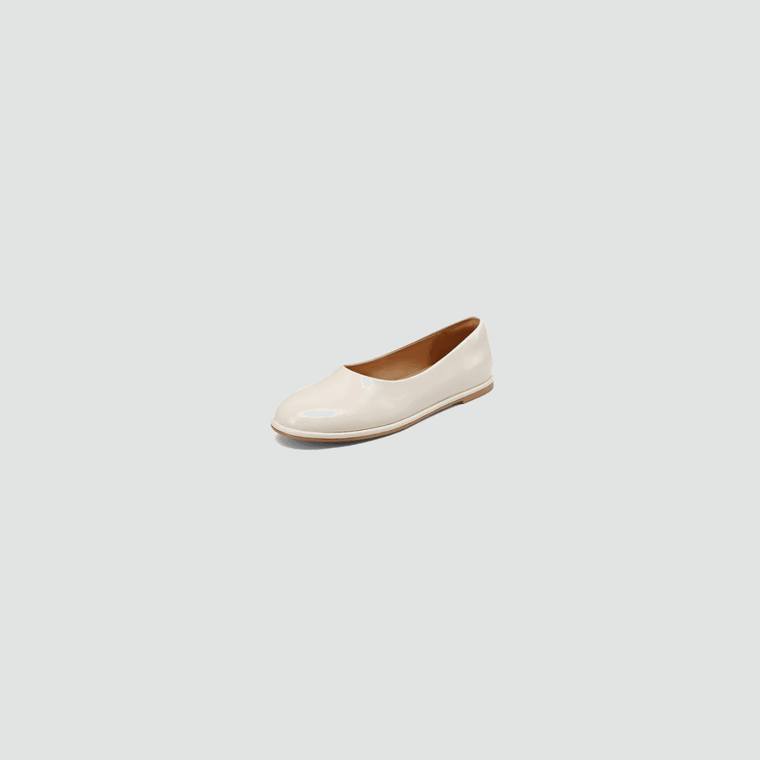 Women's Woman womens Hand-crafted breathable ballet flats spring summer holiday getaway vacation simple elegant design genuine leather round toe Slip-On Casual fashion shoes footwear in white