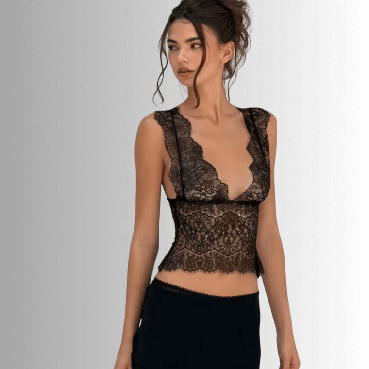 Women’s woman womens tall-, plus-, size  Solid, V neck, Sleeveless Chic Camis T-Shirt, Spring Summer vacation holiday getaway European and American Women Sexy hollow-out see-through Intimates Deep V-Neck Lace Perspective Spicy Girl Slimming Tank Top Harajuku Y2K Camisole Tops in black