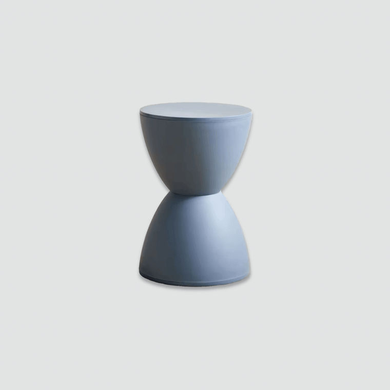 Modern minimalist Hour glass style Round Stool Balcony Home Leisure Single stools Chair in blue