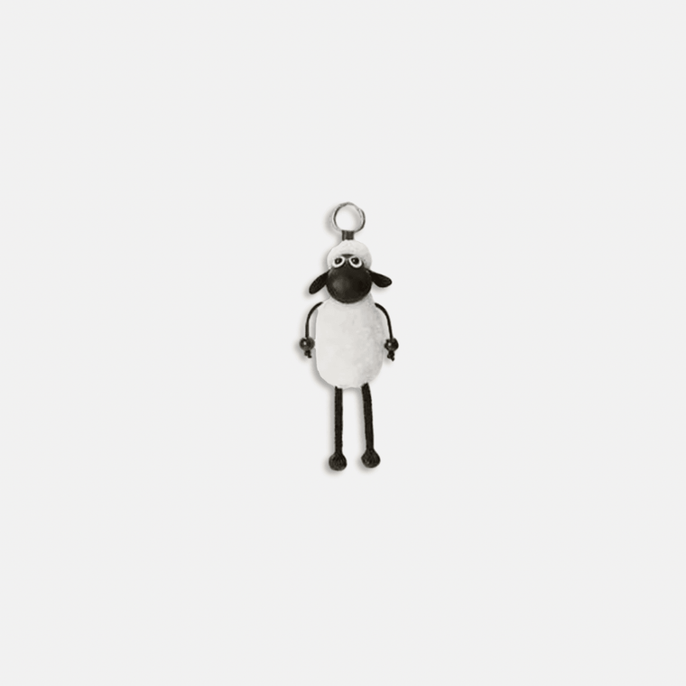 Women’s woman womens Men’s man mens Unisex Genflex Gender Neutral Genderfluid for Backpack Purse accessory Keys Cute anime kawaii cartoon Shawn The Sheep Animal design Keychain 3D Keyrings Charms accessories in white with black