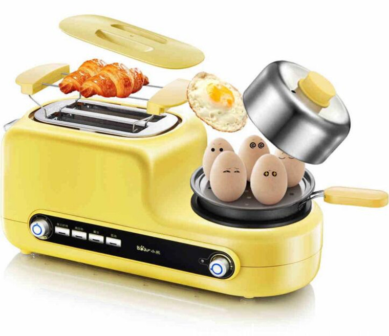 Breakfast Cooker Home Sandwich Muiti Functional Baking Yellow Machine Egg Cooker Bacon Frying bread toaster Trend