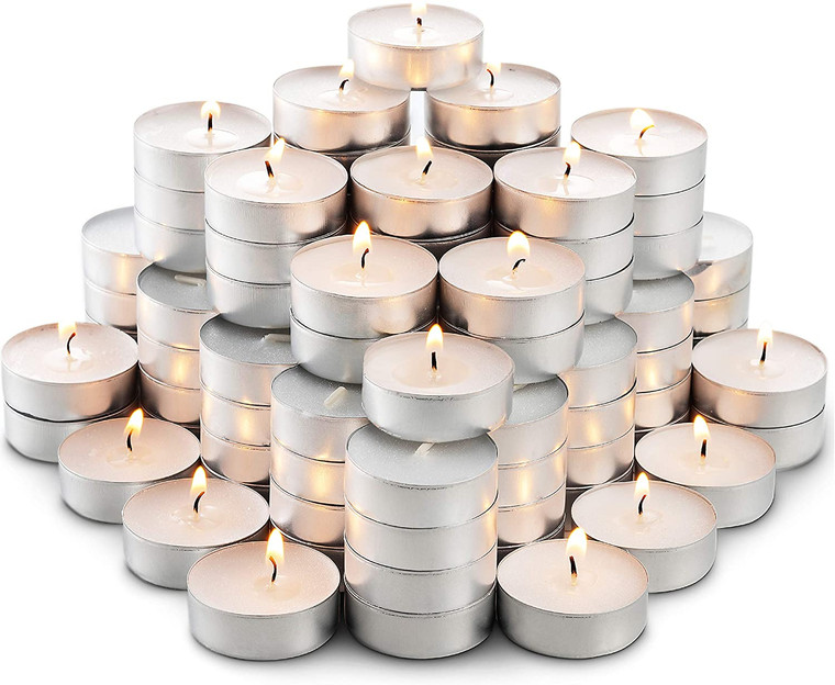 Votive Tealight Candle Packs Unscented Tea Lights Pack White Smokeless Dripless Long Lasting Small Mini Tealights Candles Trend 50 Piece