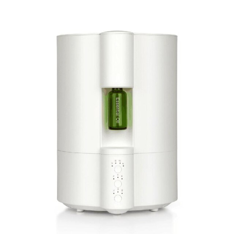 4L Mist Humidifier Essential Oil Aroma Diffuser Creative Yoga White Ultrasonic Whisper Quiet Mist Air 12H Timing Humidifiers Large Capacity Auto Shut Off Trend