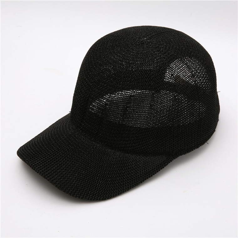 Straw Baseball Cap Hat Woman Man Outdoor Casual Sun Hats Sunscreen Summer Caps adjustable Fashion Solid color Anti UV Mens Womens Unisex Sun Hats Trend in Black