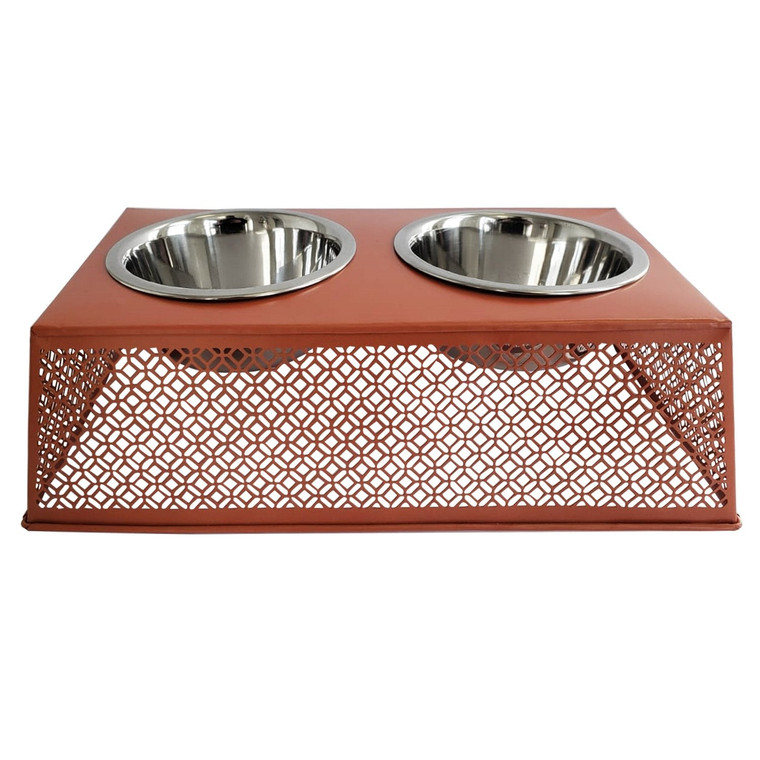 Stainless Steel Double-Bowl Feeder