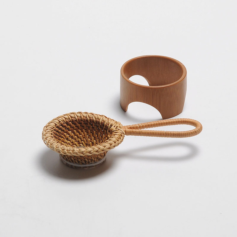 Arts Rattan Tea Filter Set Japanese Mesh Infuser Coffee Herb Spice strainer Diffuser Tea ceremony Tools Accessories for pu erh puer white Trend Japan Tea Strainers