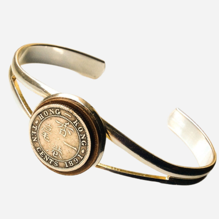 1891 Ten Cents Hong Kong Coin Bracelet