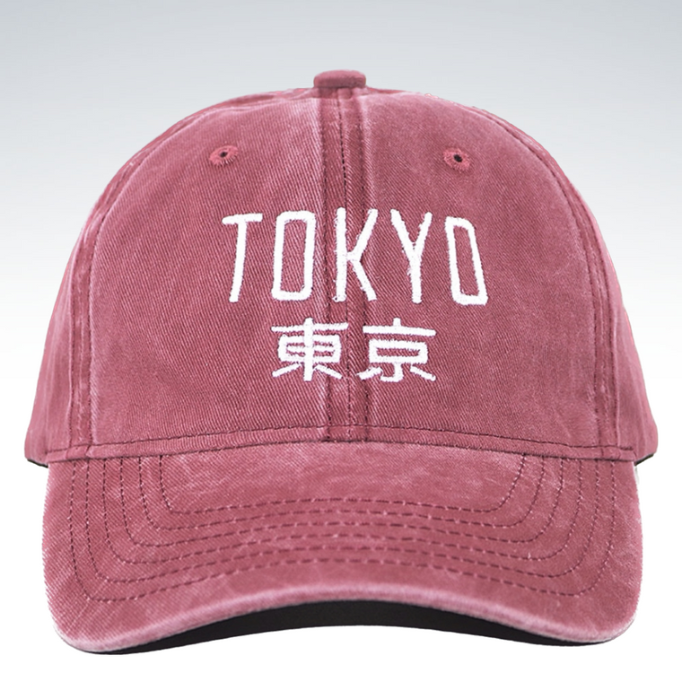 TOKYO Denim Baseball Cap Japanese dad hat 100% cotton washed embroidery fashion unisex mens women's sports snapback caps Trend Japan hats for Man Woman