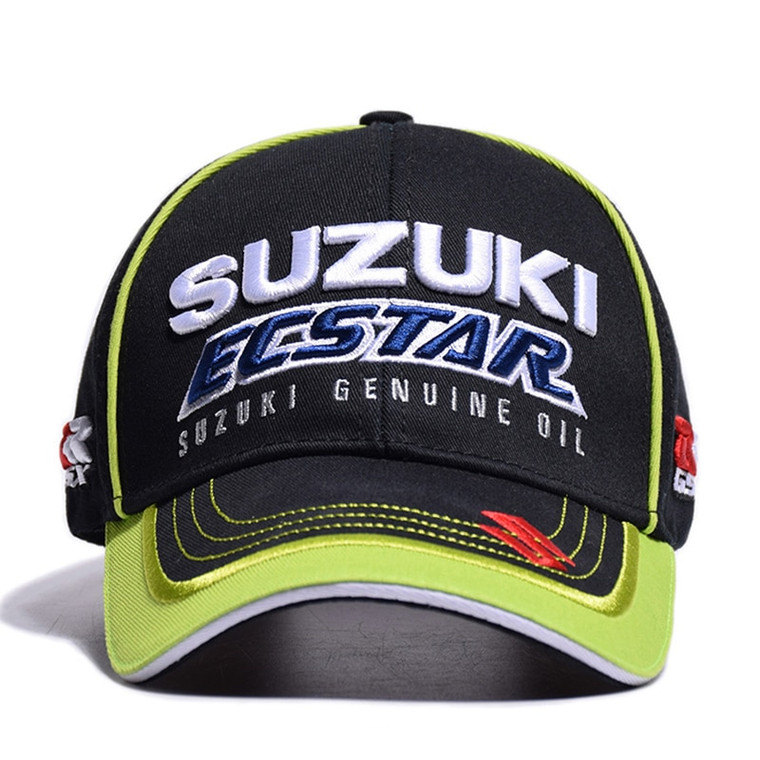 3D Suzuki Star Baseball Cap Japanese Fashion Mens Women's Embroidery Motorcycle Racing Snapback Outdoor Sports Cotton Moto GP Hats Japan Caps for Man Woman in Black