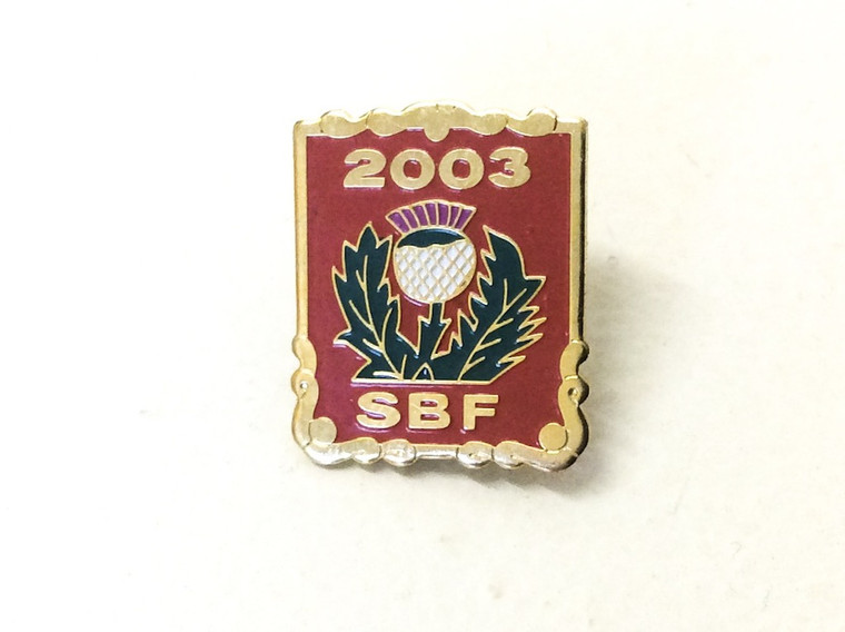 2003 SBF Bowling Club Lapel Pin Scottish Bowling Fellowship Official Pins Scotland sports memorabilia trendy collectible