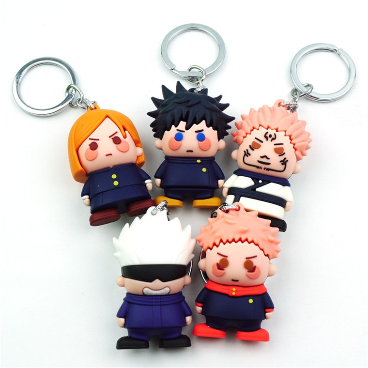 Anime Jujutsu Kaisen Keychain Japanese Souvenir 3D Key Ring Gojo Satoru Itadori Yuji Kugisaki Nobara Key Chains Key Accessories Itabag Trend Japan Keychains Souvenirs