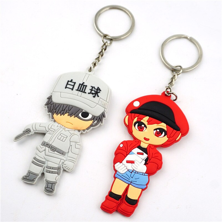 Anime Cells at Work Keychain Japanese Souvenir PVC Key Chains White Blood Cell Itabag Trendy Japan Keychains Bag Car Hanging Key Souvenirs Charm Accessories Anime Cells at Work Keychain Japanese Souvenir PVC Key Chains White Blood Cell Itabag Trendy Japan Keychains Bag Car Hanging Key Souvenirs Charm Accessories