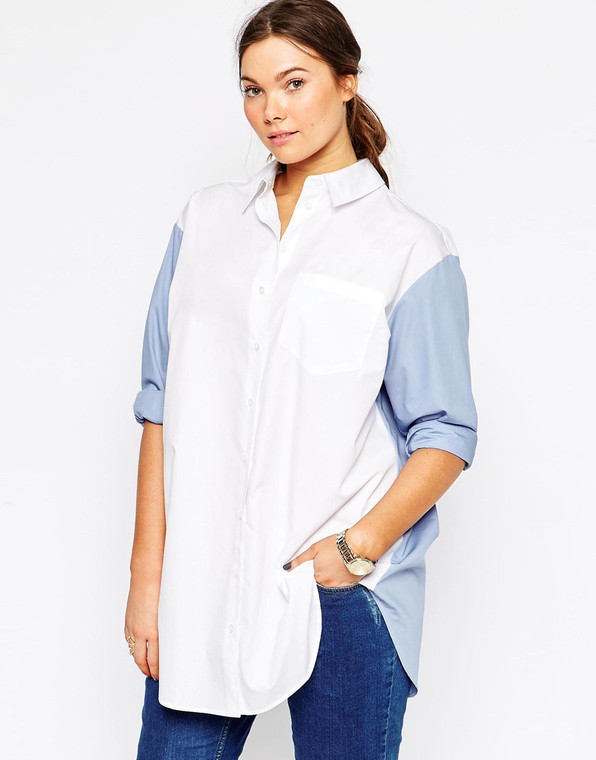 Loose Fit Oversize Patch Shirt Women’s Plus Size Long Sleeve Turn-down Collar Button Elegant Formal White Shirts Trend for Woman 6XL 7XL 8XL