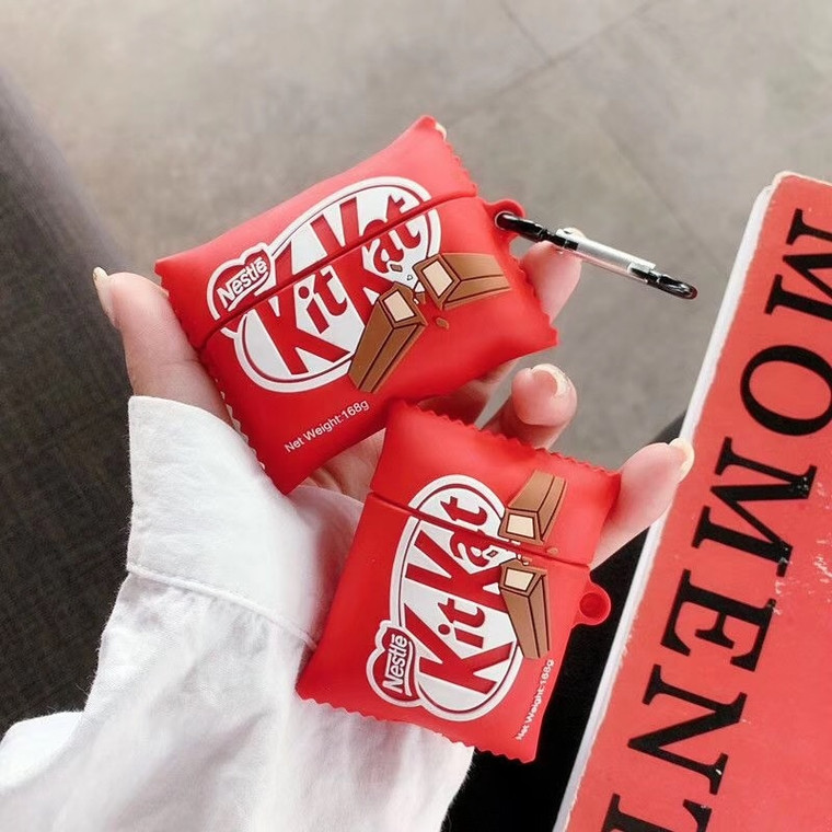 3D KitKat AirPods Pro 1 2 Case Cover  Chocolate Cute Earphone Cases for Silicone Headphone Covers for Apple