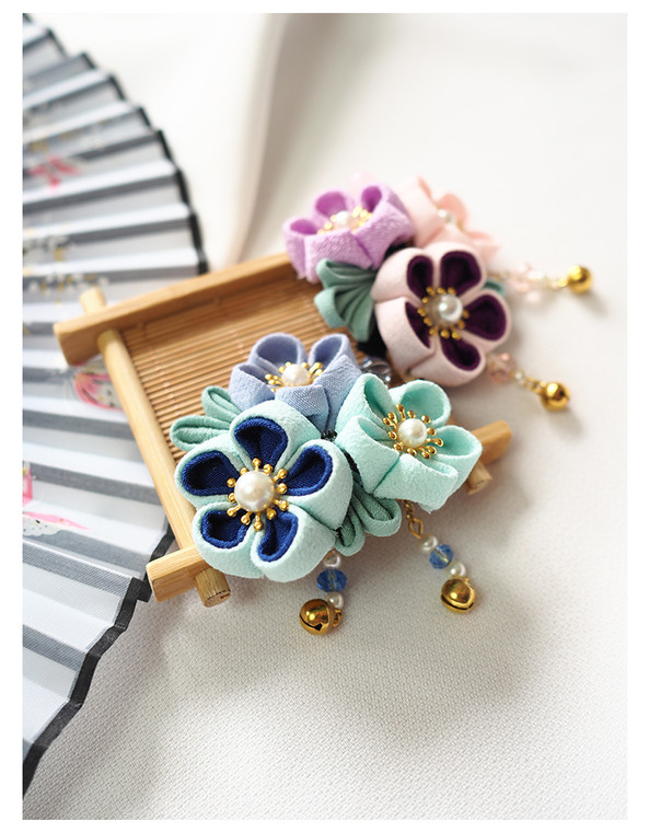 Traditional Japanese Kimono Hairpin  Cherry blossoms hanging piece of hairpins kimonos hanfu feng tire hair Accessories Japan Headwear Trend for Woman