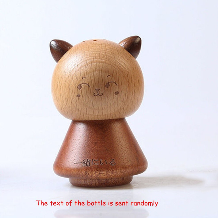 Wood Oil Diffuser   Japanese Essential  Cute Cats Spread Incense Solid Wooden Aroma Diffusers Purifying Air Home Japan Aromatherapy Furnishings in Flirt, Flirting style