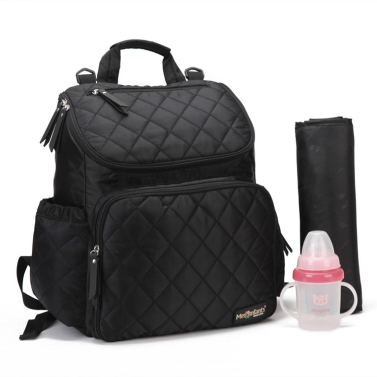 Maternity Waterproof Nappy Bag Multifunction Mesenfants Mummy Large Capacity Polyester Travel Backpack Nursing Baby Care Bags in Black