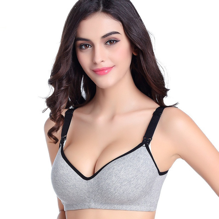 Cotton Maternity Seamless Nursing Bra Women’s Pregnant Breastfeeding Pregnancy Women Underwear Breast Feeding Bras for Woman in Trendy Gray Cotton Maternity Seamless Nursing Bra Women’s Pregnant Breastfeeding Pregnancy Women Underwear Breast Feeding Bras for Woman in Trendy Gray