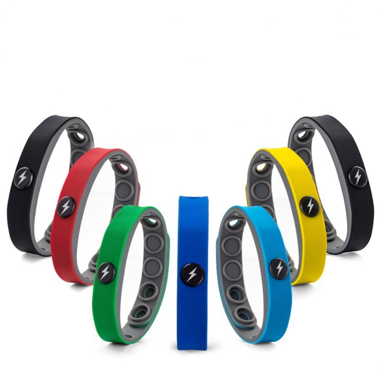 Anti-Static Bracelet   1-Piece 1pc Fashion Simple Wireless Silicone Sports Wristband for Men Women Negative Ion Bracelets Outdoor Couple Unisex Anywear Wrist Strap for trendy Man Woman in Yellow, Red, Green, Blue, Black, Sky Blue
