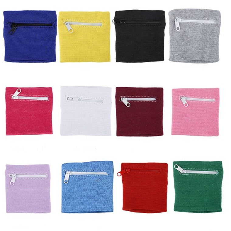 Wrist Brace Purse 2-Piece Set   Unisex Anywear Men’s Women’s Adult Zipper Wallet Sports Activewear Running Fitness Protector with Key Coin Bag Straps Weight Lifting Sportswear Wrists Guards for trendy Man Woman in White, Yellow, Pink, Black, Orange, Red, Brown, Lilac Purple, Rose Red, Dark Blue, Light Sky Blue, Light Green, Green, Gray, Purple