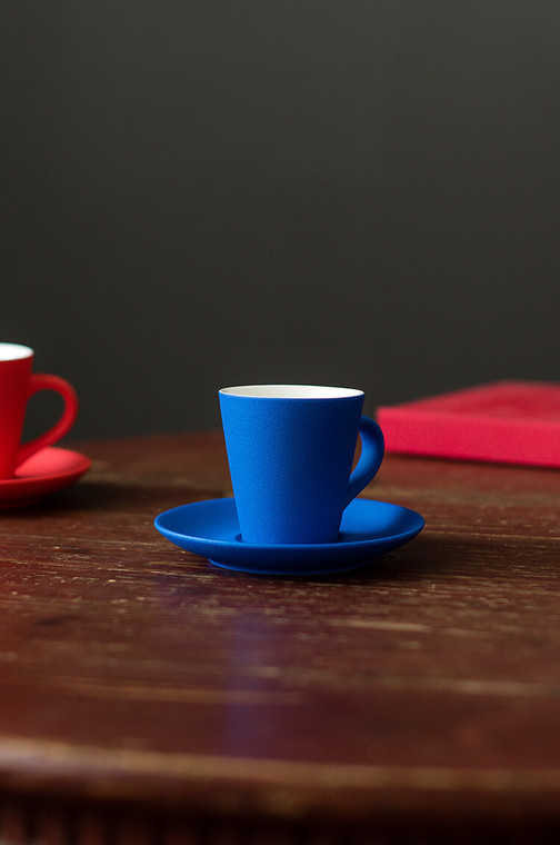 Arabian Coffee Cup and Saucer  Handmade Ceramic Home Mini Small Arab Creative Espresso Porcelain Mug Original Beautiful Tea Mugs Pair Drinkware Cups in trendy Blue