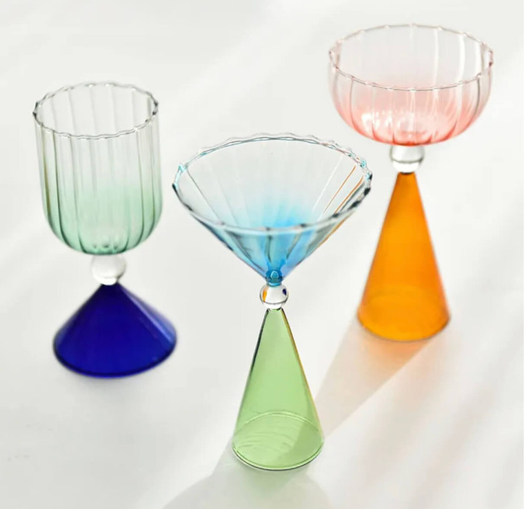 Nordic Glass Goblet   Creative Ice Cream Cocktail Wine Cup Personality Goblets Glasses Martini Dessert Drink Pudding Bowl Norway Scandinavia Scandinavian Norwegian Bowls Serveware Barware Cups Trendy Glassware