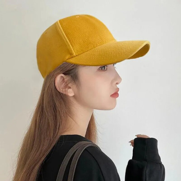 All Match Baseball Cap   Korean Unisex Anywear Women’s Mens  Hat Light Board Plush Sun Protection Casual Sports Activewear Fitness Caps For Man Woman in Yellow