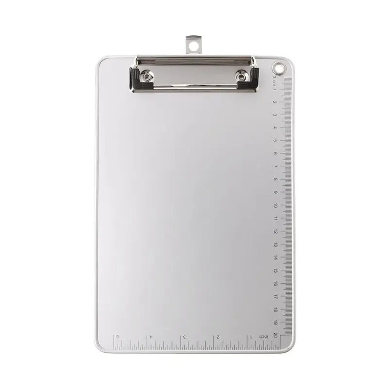 A5 Aluminum Clip Board   Antislip Alloy Writing File Hardboard Paper Holder for Office School Stationery Supplies Boards in silver metal