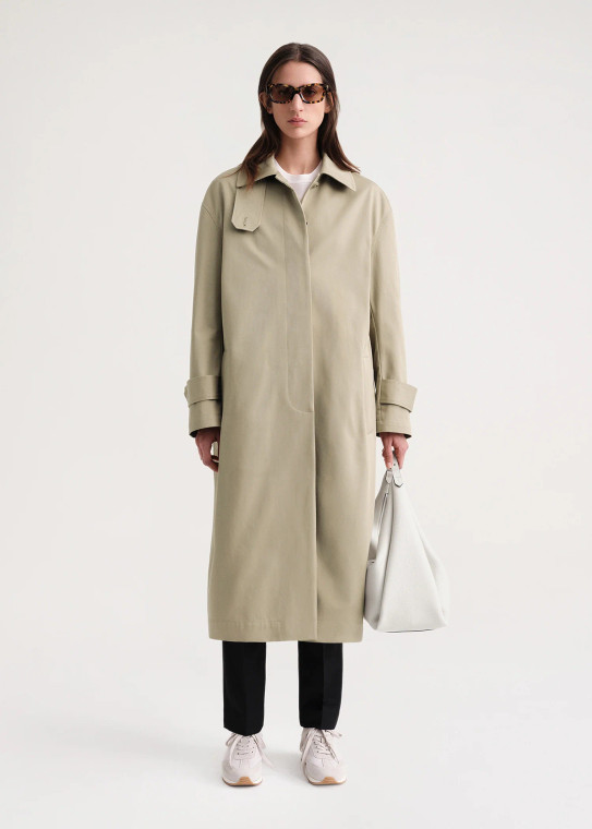 Trench Coat khaki   Women’s Winter Long Cotton Button Stand Collar Jackets Vintage Classic Vintage Plus Size womens Wind Coats commuter workwear Outerwear for petite size woman in beige