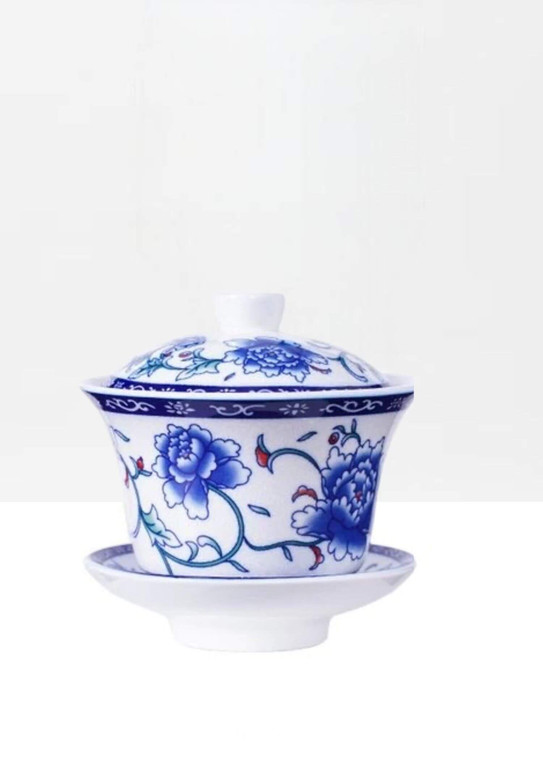 Japanese Porcelain Gaiwan Teacup blue   Chinese Kungfu Gai Wan Teaset Cover Bowl Teas Jingde Town  Soup Tureen Shen Puer cups sets Ceramic Tea Cup in royal-blue white