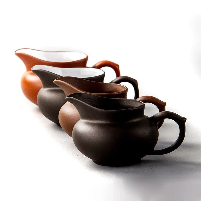 Gongfu Dehua Teacup  Purple clay tea cup ceramics Hand Painted filter cups sea gongdao teacups in orange, black brown dark Gray grey Gravy boat
