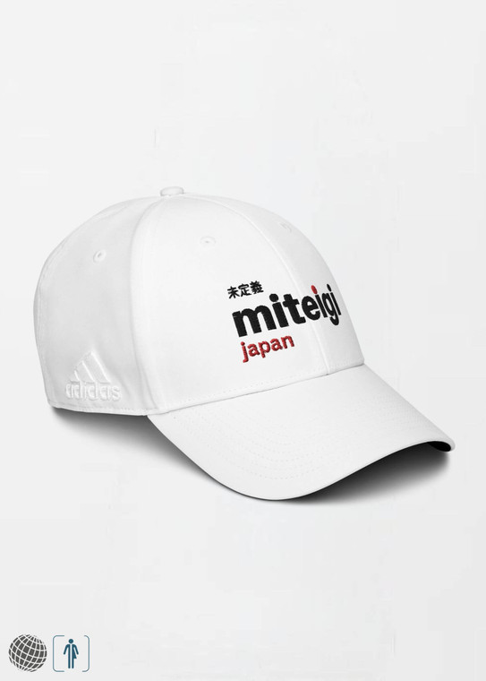 miteigi | Adidas Logo Dad Hat  Women’s Men’s anywear miteigiYūki Fitness Sports Activewear by miteigi Branded product item gym yoga unisex baseball caps for woman man in white Mens Womens headwear