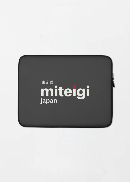 Laptop Sleeve miteigi Logo black  miteigi-logo branded IT laptops, tablets, iPad padded sleeve covers with zipper closure apple sleeves cases equipment accessories  13″