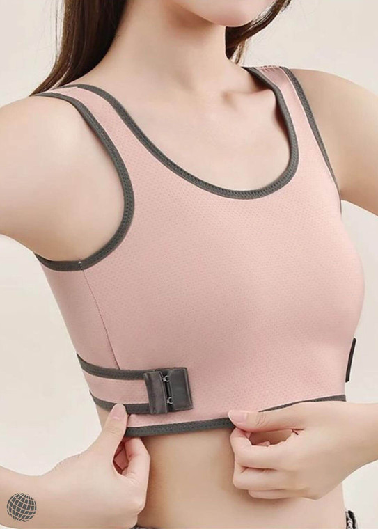 Chest Binder pink  Unisex anywear Men’s Women’s Transboy Breast Slimming Vest FTM Les Trans Cos Bust Flatten Shapewear Tops Rear Cross Elastic Band Hooks Binders for man woman Mens Womens intimates