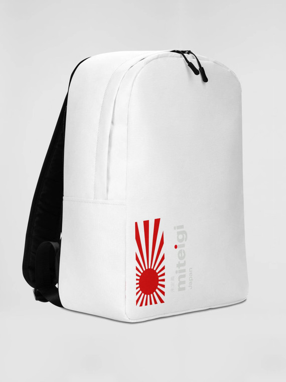 Minimalist Backpack miteigi Japan Logo     miteigi Logo Japanese Branded product item travel luggage backpacks everyday bags in white