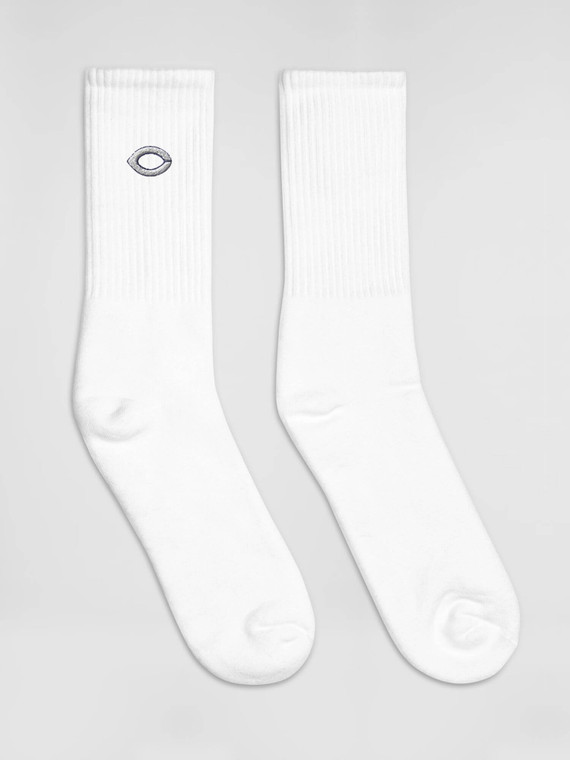 Hiroshima Toyo Carp Embroidered Socks  Unisex any wear Men’s Women’s Japanese cotton-blend Baseball team mid tube height ribbed mens womens banded socks in white Man Woman Japan footwear