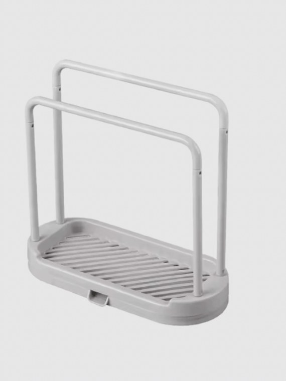 Sundries Drain Stand    Kitchen accessories with sink drainage shelf storage organizers in gray Basket for sponges rags wire balls sundry utility drying racks utilities stands accessory in grey