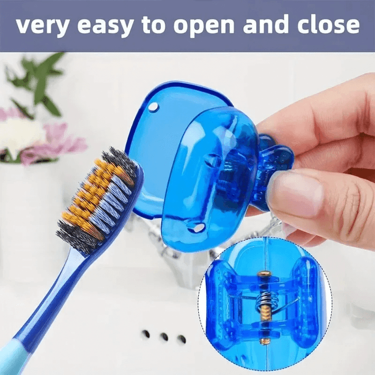 Portable Toothbrush Protection Must-have Travel holiday getaway vacation Protective Cap Cute Banana Hiking Camping Brush Cap Cases in Gray, Blue, Pink, Green, Purple