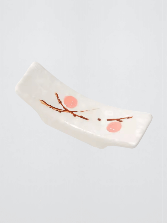 Japanese Plum Blossom Ceramic Chopstick Holder Creative Kitchen Supplies Household tabletop Chopsticks Holders Care Gadget rests serveware in White, with pink, Pink with white, White, speckled, White, with blue