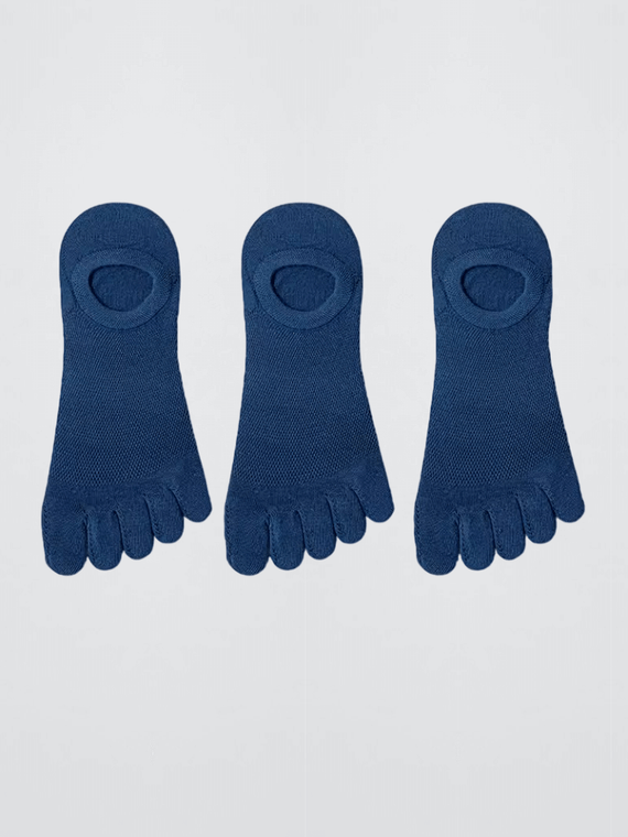 3 Pairs Men's man mens Women’s woman womens Genflex gender neutral genderful unisex anywear Fashion Casual Finger Soft Breathable High Quality Mesh Casual Sox Sweat-absorbing non-sli Boat Socks 3-Pairs in Blue