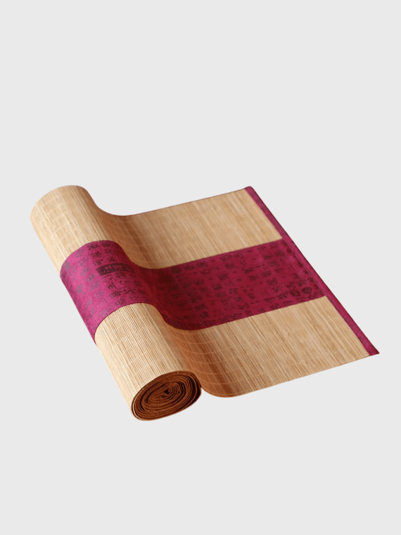 Japanese Bamboo Mats & Table Runners Curtains Table Cover Kung Fu Tea Mat Home Decor Coffee Tablecloth in violet red accent colors