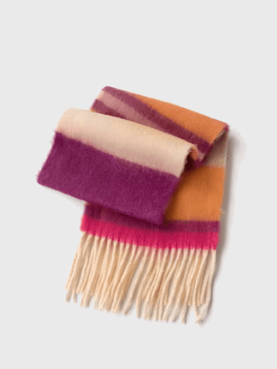 Women’s woman womens Men’s man mens Unisex Genflex Gender Neutral Genderfluid Mohair stripes striped Plaid Scarf Premium Quality Women Pashmina Winter Warm Couple Korean Fluffy Shawl Female Shawls Wraps Thick Soft Scarves in Purple, with multicolor