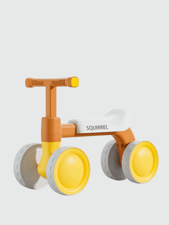 4-Wheel Baby Balance Bike Walker with No Pedal First Toddler Outdoor Ride-On Toy Kids Birthday Gift for 1-3 Year Olds bikes in orange