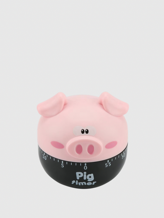 Cute Cartoon Pig Kitchen Mechanical Cooking Timer Counters for Cooking Timing Tool Kitchen Pigs animal Kitchen Timers in pink