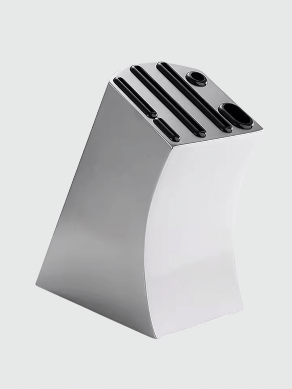 Japanese Santoku Thick 304 Stainless Steel Knife Stand Metal Desktop Slices Knives Storage Rack Knife Holder Chef Knife Blocks in silver color