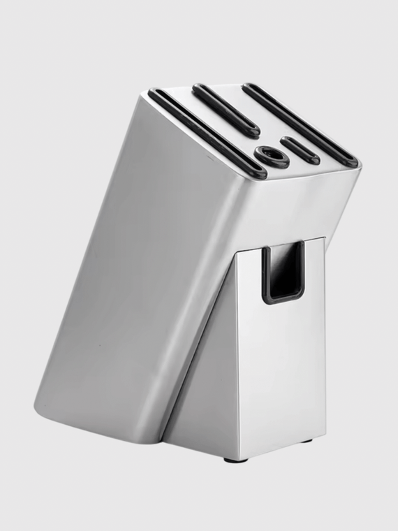 Japanese Santoku Thick 304 Stainless Steel Knife Stand Metal Desktop Slices Knives Storage Rack Knife Holder Chef Knife Blocks split in silver color