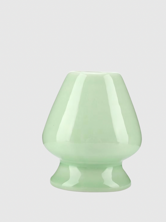 Ceramic Matcha Whisk Stand Holder for Bamboo Matcha Chasen for Tea ceremony Set Accessories holders in light green