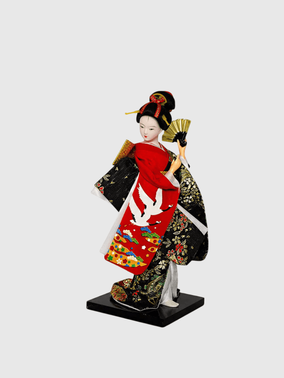 Japanese Kimono figurine doll Tabletop Ornament Art Geisha girl Crafts Asian Kabuki Figure Statuette for Living Room Home Table Decoration in red black multi color dolls figurines