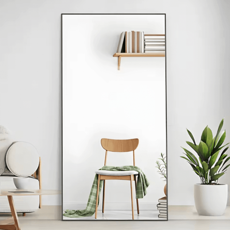 Office Home 180 * 80cm Oversized Full Length Stand Mirror, Bedroom Floor Body with tripod Floor support Standing Mirrors for Bedroom Extra big large size