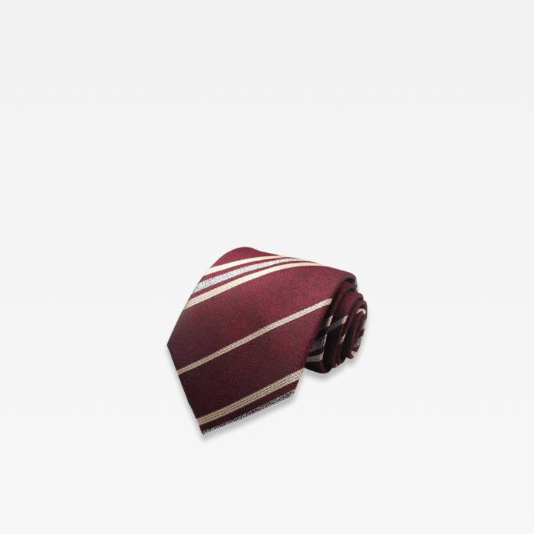 Men’s man mens Formal Geometric striped stripes Patterned Office work wfh workwear Wedding Groomsmen Tie 8cm Wide Necktie Chinese Brand Fashionable Accessory Ties in wine red, with beige